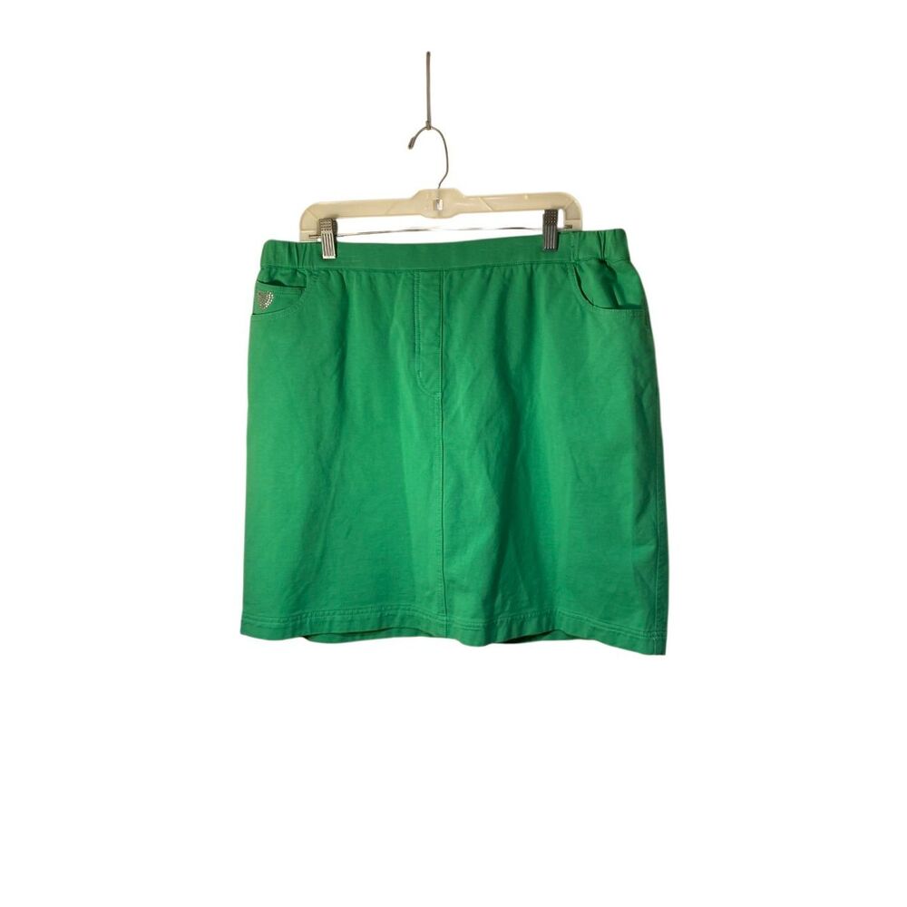 Dream Jeannies Quacker factory, green skirt, skirt with shorts, XL